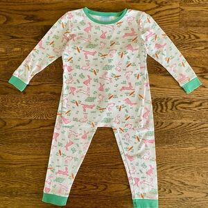 Kids Animal Print One Piece Pajamas - Pink and Green